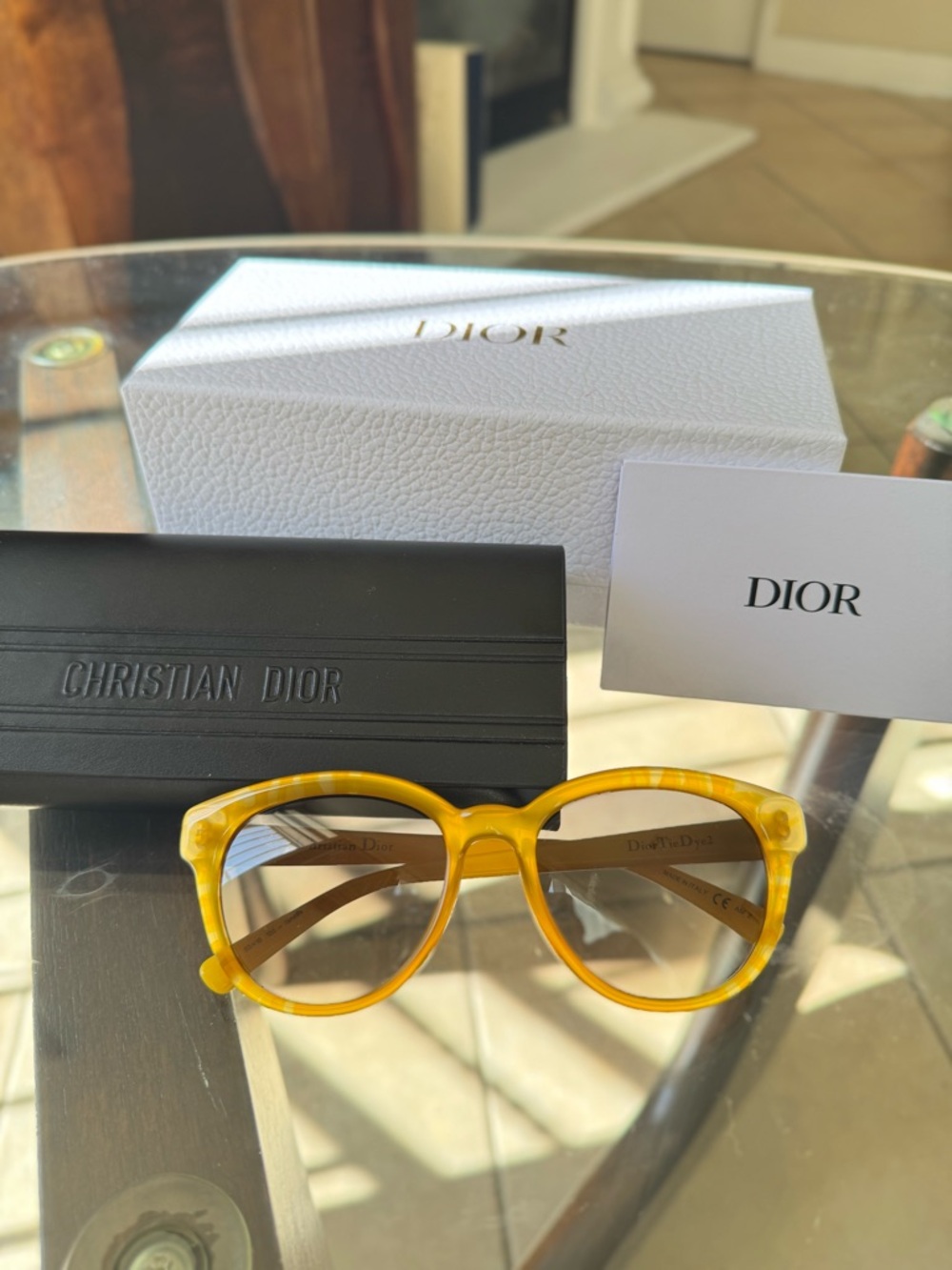 DIOR Yellow Sunglasses